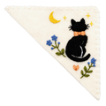 Le Petit Camion Handmade Embroidered Felt Corner Bookmark - Moonlight Black Cat